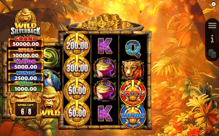 Wild Silverback – spelskärm under Free Spins